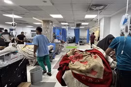 Bệnh nhân điều trị tại bệnh viện Al-Shifa ở Dải Gaza. (Ảnh: AFP/TTXVN)
