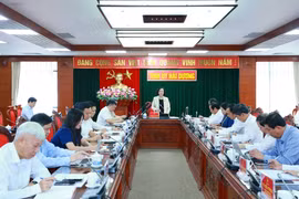 Quang cảnh buổi làm việc. (Ảnh: Phương Hoa/TTXVN)