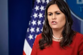 Người phát ngôn Nhà Trắng Sarah Sanders. (Nguồn: AFP/TTXVN)