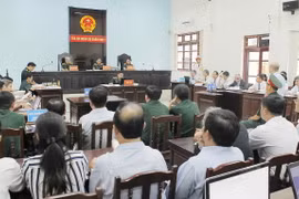 Quang cảnh phiên tòa, sáng 31/7. (Ảnh: Văn Điệp/TTXVN)