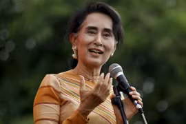 Cố vấn Nhà nước, Bộ trưởng Bộ Ngoại giao và Bộ trưởng Văn phòng Tổng thống nước Cộng hòa Liên bang Myanmar Aung San Suu Kyi. (Nguồn: Reuters)