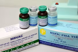 Vắcxin phối hợp sởi-rubella do Việt Nam sản xuất đã được thử nghiệm lâm sàng và được đánh giá là an toàn, hiệu quả cho người sử dụng trong Chương trình tiêm chủng mở rộng, phục vụ tiêm miễn phí cho trẻ em. (Ảnh: TTXVN)