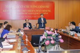 Quang cảnh buổi làm việc. (Ảnh: Văn Điệp/TTXVN)