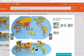 Đồ chơi cắm cờ vi phạm chủ quyền biển đảo bán trên Shopee đã bị sàn thương mại điện tử này xử lý. (Ảnh: Vietnam+)