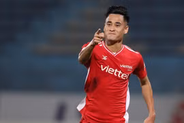 Viettel đang đứng thứ hai trên bảng xếp hạng V-League, chỉ kém 3 điểm so với đội dẫn đầu Hoàng Anh Gia Lai. (Ảnh: PV/Vietnam+)