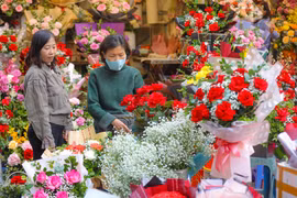 Sau những ngày mưa phùn gió rét, Hà Nội trong ngày Lễ Tình Nhân (14/2) trở nên mát mẻ, dịu dàng và lãng mạn. (Ảnh: PV/Vietnam+)