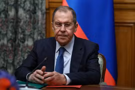 Ngoại trưởng Nga Sergei Lavrov tại một cuộc họp ở Moskva. (Ảnh: AFP/TTXVN)