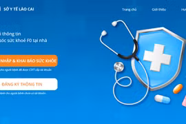Giao diện Hệ thống kết nối thông tin chăm sóc sức khỏe F0 tại nhà tỉnh Lào Cai. (Ảnh chụp màn hình)