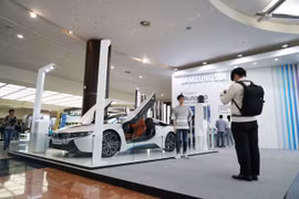 Một chiếc xe điện được trưng bày tại Triển lãm Xe điện quốc tế lần thứ 6 tại Jeju (Hàn Quốc), hồi năm 2019. (Nguồn: koreaherald.com)