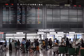 Sân bay Narita ở tỉnh Chiba, giáp thủ đô Tokyo (Nhật Bản). (Ảnh: Đào Thanh Tùng/TTXVN)
