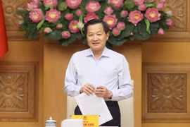 Phó Thủ tướng Lê Minh Khái phát biểu. (Ảnh: An Đăng/TTXVN)