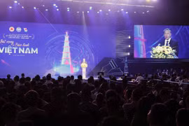 Chủ tịch nước Tô Lâm phát biểu tại Lễ trao Giải Báo chí Quốc gia lần thứ XVIII năm 2023. (Ảnh: Nhan Sáng/TTXVN)
