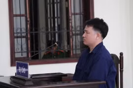 Bị cáo Lê Trọng Điều tại phiên tòa. (Ảnh: Đậu Tất Thành/TTXVN)