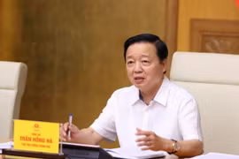 Phó Thủ tướng Trần Hồng Hà phát biểu chỉ đạo. (Ảnh: Văn Điệp/TTXVN)