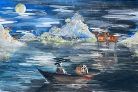 'Thơ đi sứ' sống động trong tranh màu nước của họa sỹ 17 tuổi