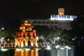 Tháp Rùa trên hồ Gươm. (Ảnh: Doãn Tấn/TTXVN)