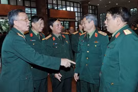 Các đại biểu tại buổi gặp mặt. (Ảnh: Trọng Đức/TTXVN) 