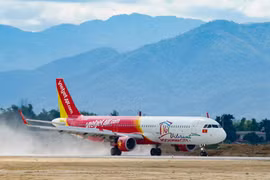 Máy bay của Hãng hàng không Vietjet Air. (Ảnh: PV/Vietnam+)