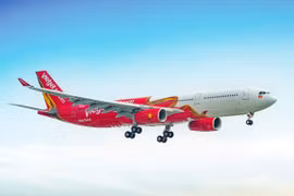 Máy bay của Hãng hàng không Vietjet Air. (Ảnh: PV/Vietnam+)