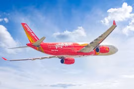 Máy bay của Hãng hàng không Vietjet Air. (Ảnh: PV/Vietnam+)