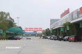 Trạm dừng nghỉ Xuân Khiêm trên tuyến cao tốc Bắc-Nam được đưa vào khai thác. (Ảnh: Việt Hùng/Vietnam+)