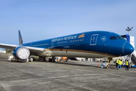 Vietnam Airlines sắp tiếp nhận máy bay Boeing 787-10 Dreamliner thứ 5 trong tổng số 8 chiếc theo hợp đồng thuê mua máy bay. (Ảnh: PV/Vietnam+)