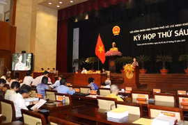 Quang cảnh phiên bế mạc kỳ họp. (Ảnh: Thanh Vũ/TXVN)