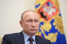 Tổng thống Nga Vladimir Putin trong một cuộc họp tại Novo-Ogaryovo, ngoại ô Moskva. (Ảnh: THX/TTXVN)