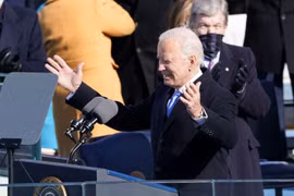 Tổng thống Joe Biden phát biểu tại lễ nhậm chức. (Ảnh: CNBC)
