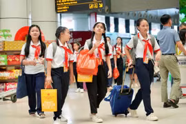 Sân bay quốc tế Nội Bài dự kiến đón khoảng 97.000 lượt hành khách trong ngày 1/9, ngày đầu tiên của kỳ nghỉ Lễ Quốc khánh. (Ảnh: PV/Vietnam+)