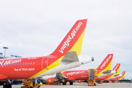 Máy bay của hãng hàng không Vietjet Air. (Ảnh: CTV/Vietnam+)
