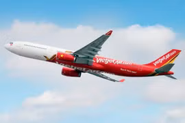 Máy bay của hãng hàng không Vietjet Air. (Ảnh: CTV/Vietnam+)