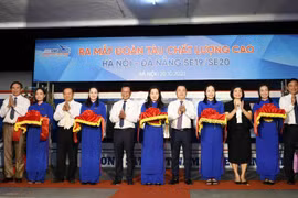 Tổng công ty Đường sắt Việt Nam đã ra mắt chạy đoạn tàu chất lượng cao chặng Hà Nội-Đà Nẵng. (Ảnh: Việt Hùng/Vietnam+)