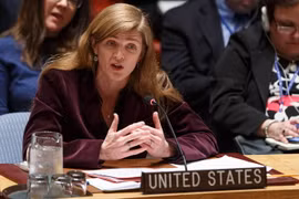 Đại sứ Mỹ tại Liên hợp quốc Samantha Power. (Ảnh: THX/TTXVN)