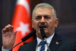 Thủ tướng Thổ Nhĩ Kỳ Binali Yildirim phát biểu trong một cuộc họp ở Ankara ngày 9/8 vừa qua. (Ảnh: AFP/TTXVN)