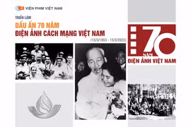 NTriển lãm ''Dấu ấn 70 năm Điện ảnh Cách mạng Việt Nam.'' (Ảnh: Viện Phim Việt Nam)