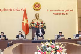 Chủ tịch Quốc hội Vương Đình Huệ phát biểu khai mạc. (Ảnh: Doãn Tấn/TTXVN)