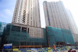 Tổ hợp chung cư cao cấp D’Capitale Trần Duy Hưng với quy mô khoảng hơn 1.700 căn hộ. (Ảnh: Nguyễn Thắng/TTXVN)