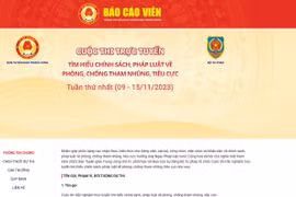 Cuộc thi "Tìm hiểu pháp luật về phòng, chống tham nhũng, tiêu cực"