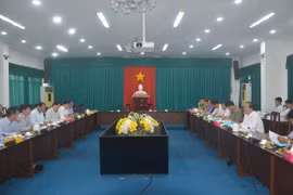 Quang cảnh buổi làm việc. (Ảnh: Hoài Thu/TTXVN)