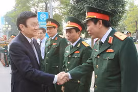 Chủ tịch nước Trương Tấn Sang thăm Bộ Tư lệnh Thủ đô Hà Nội