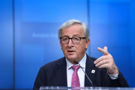 Chủ tịch Ủy ban châu Âu Jean-Claude Juncker trong cuộc họp báo ở Brussels, Bỉ ngày 21/6/2019. (Nguồn: THX/TTXVN)
