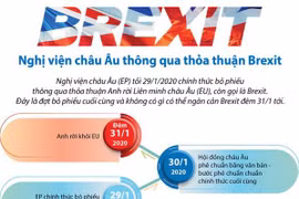 [Infographics] Nghị viện châu Âu thông qua thỏa thuận Brexit