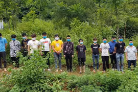 Các đối tượng có quốc tịch nước ngoài nhập cảnh trái phép vào Việt Nam. (Ảnh: Chu Hiệu/TTXVN) 