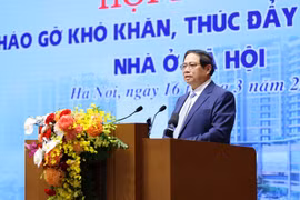 Thủ tướng Phạm Minh Chính chủ trì hội nghị. (Ảnh: Dương Giang/TTXVN)