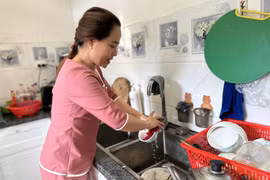 Giếng khoan cạn nước, gia đình chị Nguyễn Thị Luyến (thôn 3, xã Đại Lào, Bảo Lộc) phải mua nước nơi khác về dùng với giá 100.000/m3. (Ảnh: Nguyễn Dũng/TTXVN)