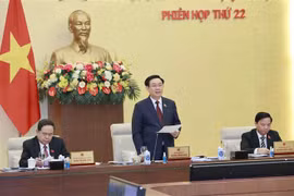 Chủ tịch Quốc hội Vương Đình Huệ phát biểu khai mạc Phiên họp thứ 22 Ủy ban Thường vụ Quốc hội. (Ảnh: Doãn Tấn/TTXVN)