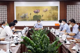 Quang cảnh buổi làm việc. (Ảnh: TTXVN phát)