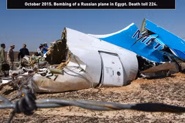 Vụ khủng bố máy bay chở khách của Nga trên bán đảo Sinai, Ai Cập. (Ảnh: RIA Novosti)