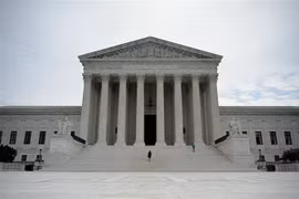 Tòa án tối cao Mỹ tại Washington, DC, ngày 15/6/2020. (Ảnh: AFP/TTXVN)